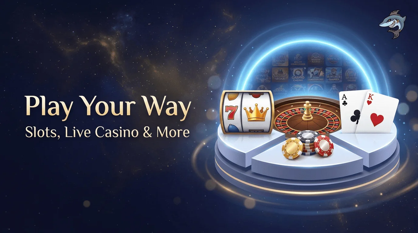 Winshark online casino με slots και live τραπέζια